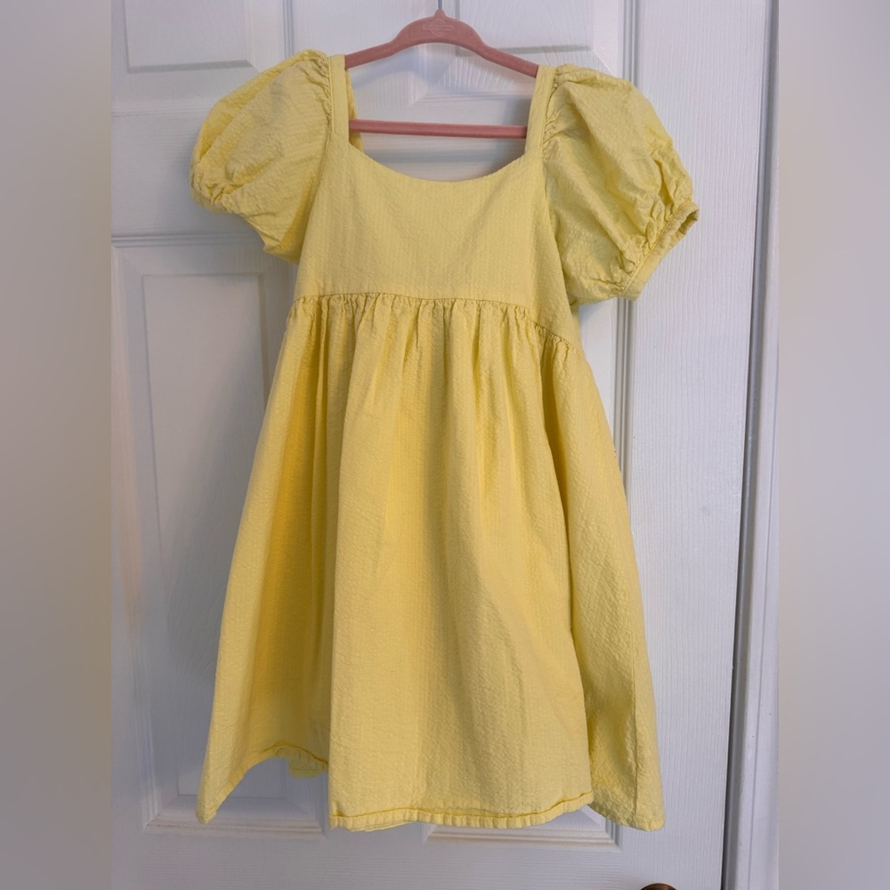 Janie and Jack puff sleeve seersucker dress